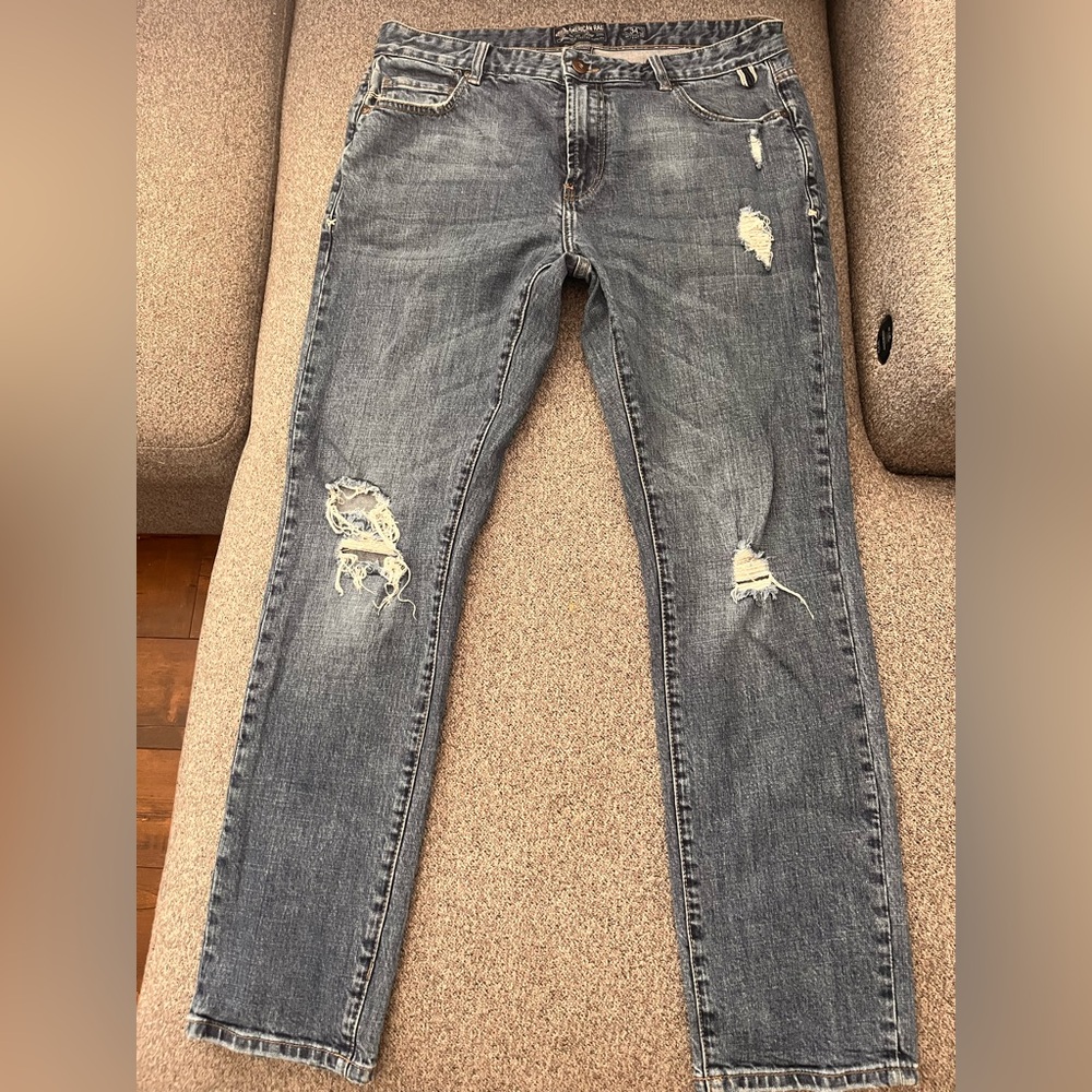 American Rag Distressed Skinny Jeans in Blue
